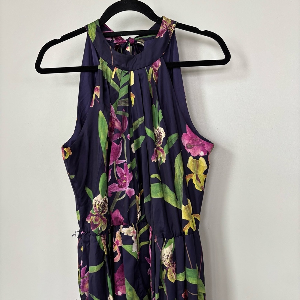 Karen Millen The Atelier High Neck Sleeveless Floral Jumpsuit Size 14